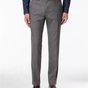 Kenneth Cole Reaction Men’s Grey Dress Pants with Slim fit Stretch